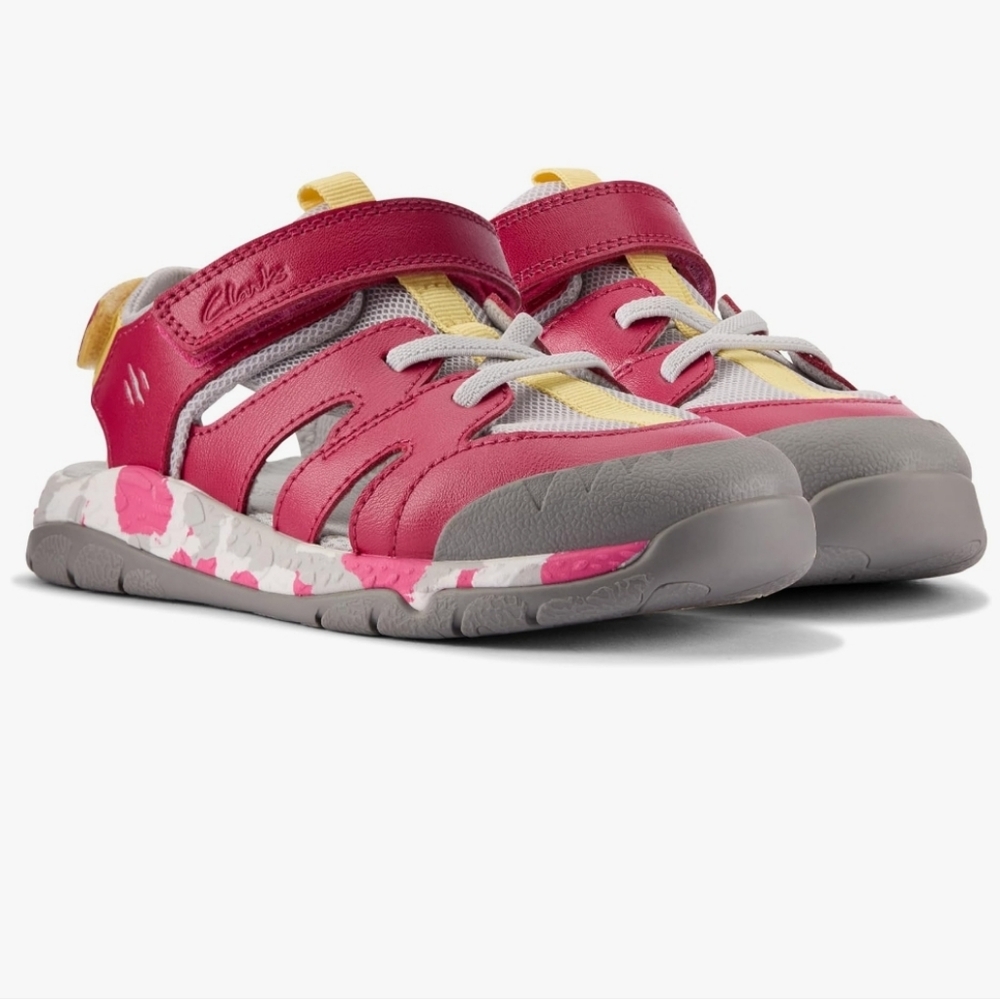 Clark's Steggy Roar Fisherman Sandal Pink Combo